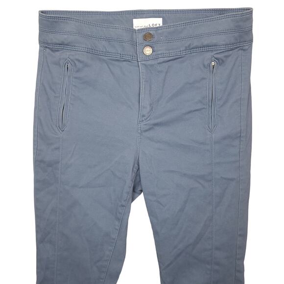 Made And Loved Loft Women's Mid-Rise Ankle Pants Sz 28/6 Skinny Stretch Gray - Picture 3 of 10